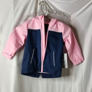 SWISS TECH Hooded Jacket  Size 2T Light Pink - Dark Blue Colors